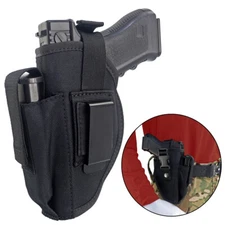 Tactical OWB Right Hand Gun Holder Belt Pistol Holster with Magazine Slot Pouch