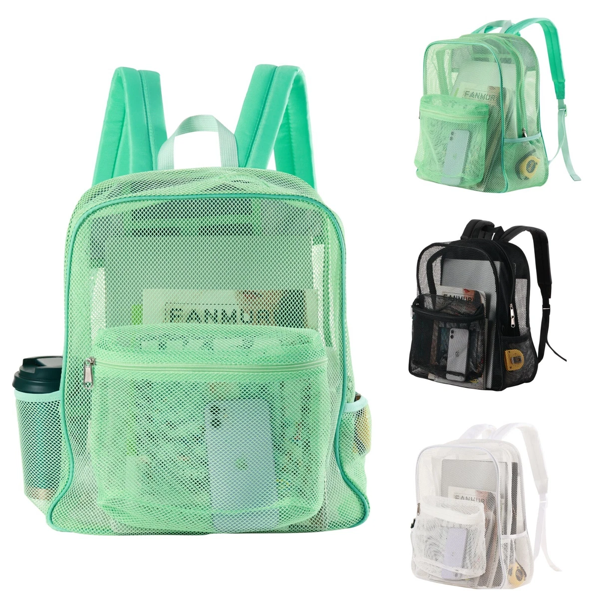 Mochila Transparente Aprobada Por El Estadio, Mini Bolsa De Gimnasio De Pvc Bolsa De Seguridad Transparente Para Conciertos Y Eventos Deportivos 9 84x5 1x12 Pulgadas Correas Ajustables Bolsillo