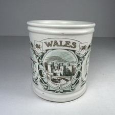 Denby Regions Wales Stoneware Mug. Pottery Regional Series. Conwy, Dylan Thomas.