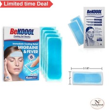 Cooling Patches Migraine Headache Relief Non Medicated Cold Compress Gel