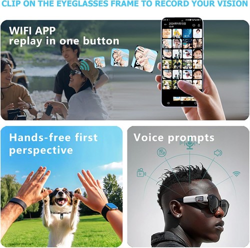 Tragbare Kamera Brille 2,7k mit 32GB Karte WLAN Videoaufnahme Brille Outdoor - Bild 5 von 28