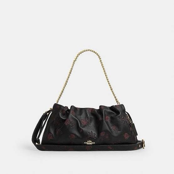 Coach Faye Large Shoulder Bag With Floral Print In Leather CCE25