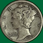 1919-S Mercury Dime Very Fine VF Coin #41705