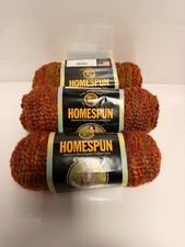 Lion Brand Yarn Homespun Wild Fire lot of 3
