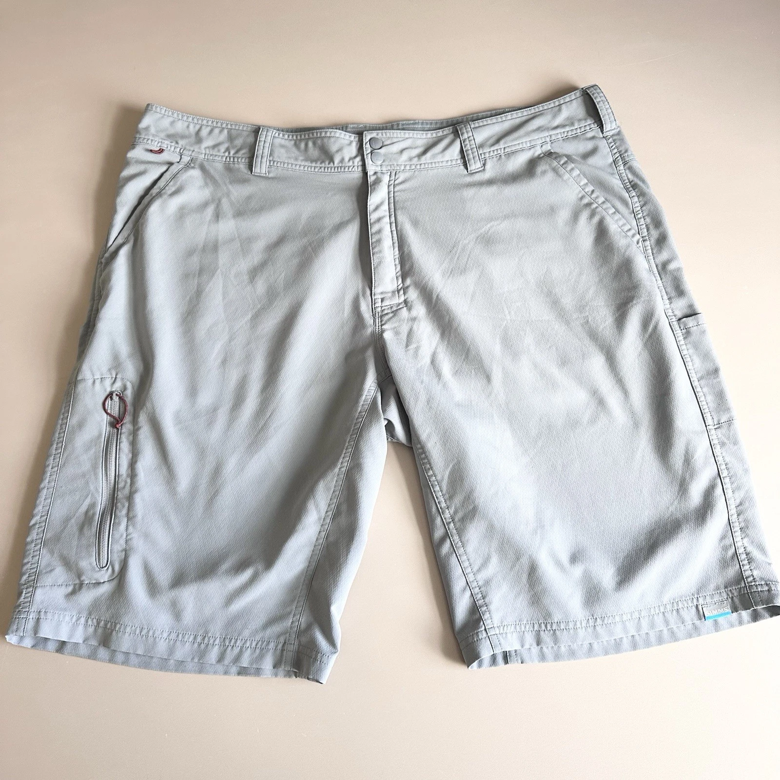 Simms Shorts Mens 40 Gray Solarflex Fishing Cargo Angler Camping Hiking Guide