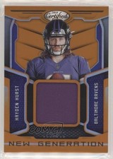 2018 Certified New Generation Jerseys Mirror Orange /399 Hayden Hurst #17 pm6