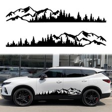 2Pcs Universal Mountain Tree Forest Vinyl Decals for Car Body Door Side Auto ...