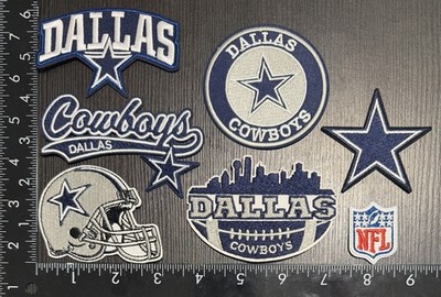 LOT OF  7 DALLAS COWBOYS IRON ON EMBROIDERED PATCHES EVERYTHING IN PHOTO