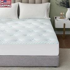 Memory Foam Mattress Topper Gel Infused Deep Pocket Breathable Eco Friendly New