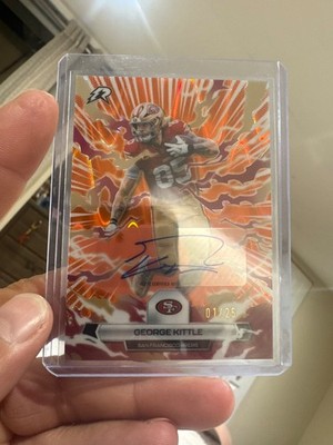 2025 Topps Chrome - Autographs George Kittle #BA-GK Orange Geometric...