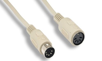 6FT AT Keyboard Extension DIN5 Male to Female  MIDI