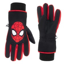 Spiderman Snow Gloves for Kids, Spider Glove 4-10 Years Black Red Spiderman