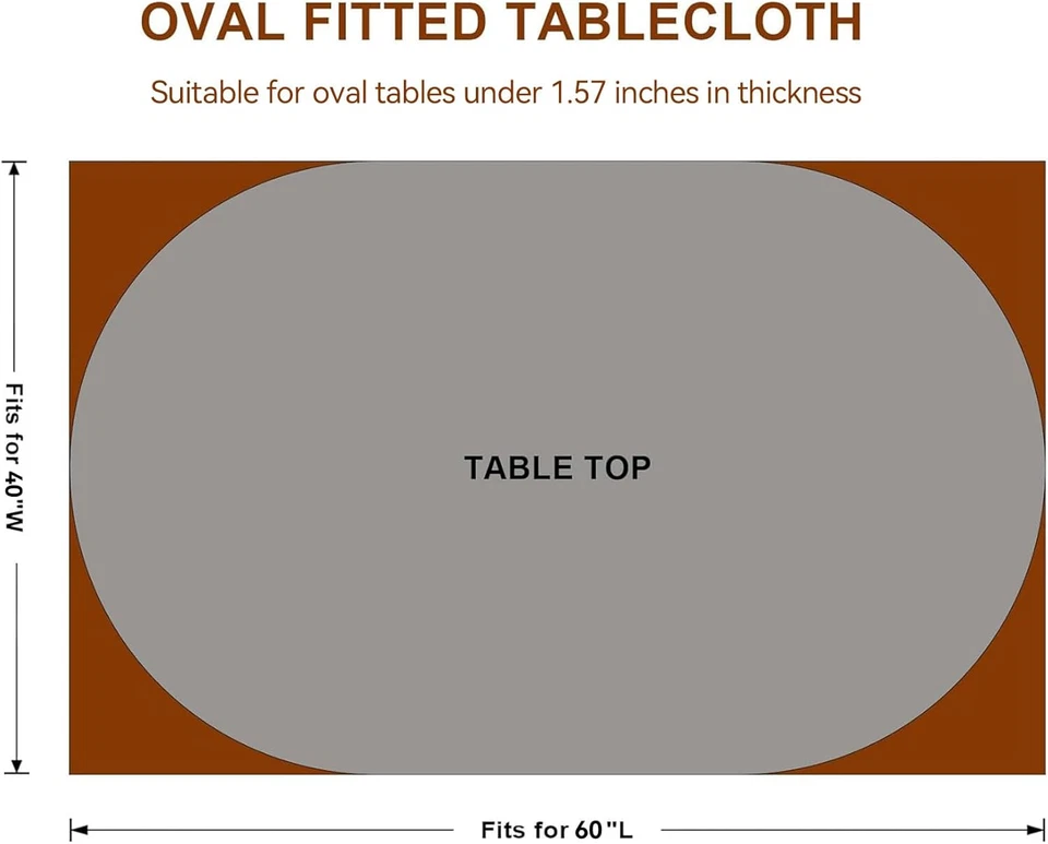Clear Oval Vinyl Fitted Tablecloth, Fits 40 X 60 Inch Oval Table, Waterproof Oil - Image 2 of 4