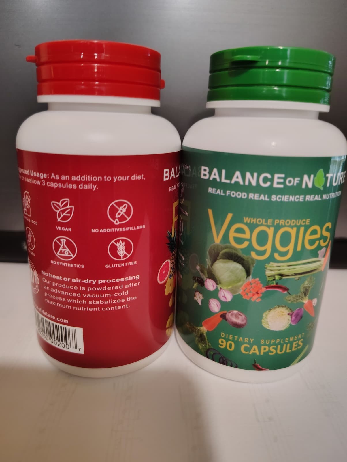 2 Bottles - 90 Fruits and 90 Veggies Whole Food Supplement 180 Count