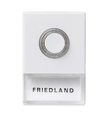 Wired Door Bell Push Button with Name Space Plate Lit White -Honeywell Friedland