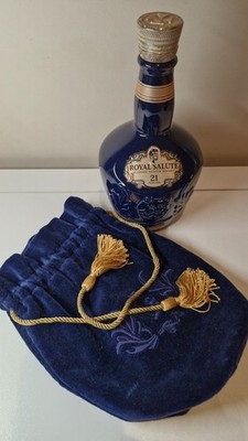 Chivas Royal Salute 21 Years Old Whisky Blue 75cl,  Bottle (empty), Pouch incl.