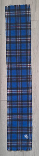 VINTAGE RANGERS " 1980s TARTAN WOOLEN SCARF WITH RFC CREST RARE EXCELLENT @@K