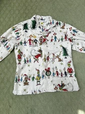 Pottery Barn Kids Grinch Flannel Pajama Set Size 8