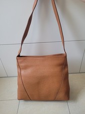 Orange-Braune Ledertasche von ICCI | Schultertasche/Shopper aus echtem Leder