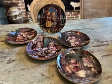 Set of 5 M J Hummel 8.25" Plates Collection Little Companions Danbury Mint