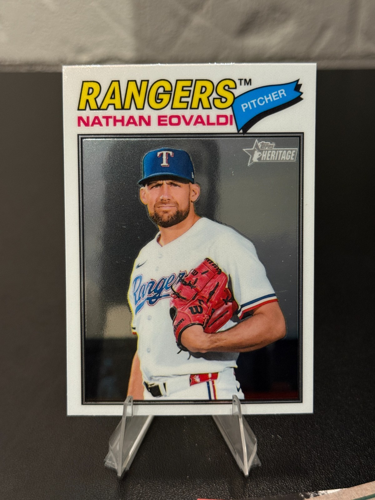 2026 Topps Heritage Nathan Eovaldi #40 Texas Rangers