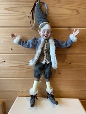 RAZ Imports 19” Posable Elf Gray Browns READ DESCRIPTION  (24)