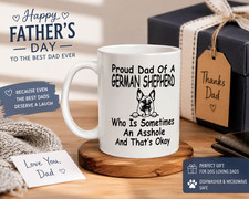 Taza Pastor Alemán Papá, Pastor Alemán Regalo Día del Padre Taza de Café, Regalos