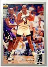1994 Upper Deck Collector's Choice Silver Foil Signature Moses Malone #281 HOF