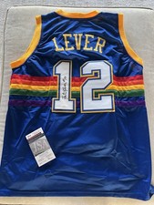 Denver Nuggets Fat Lever Autographed Signed Jersey JSA Witnessed