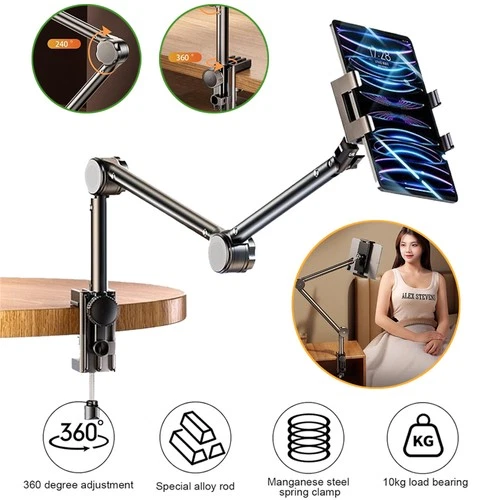 Tablet Ständer für ipad Verstellbar Halterung Handy Halter Tisch Bett Ständer