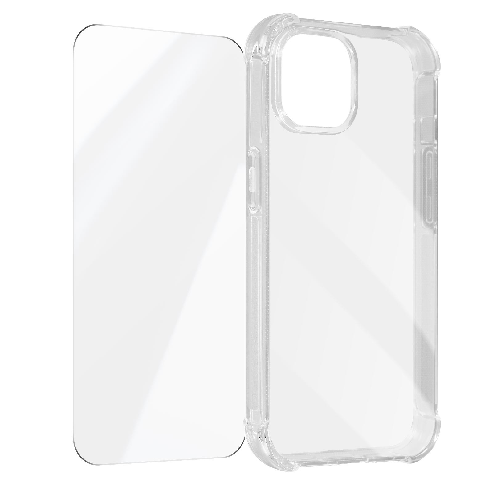 Coque iPhone 15 Plus Avizar antichoc transparente avec protection écran en verre trempé 9H