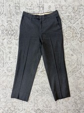 Vintage Yves Saint Laurent wool dark gray pinstripe dress pants 80s 90s
