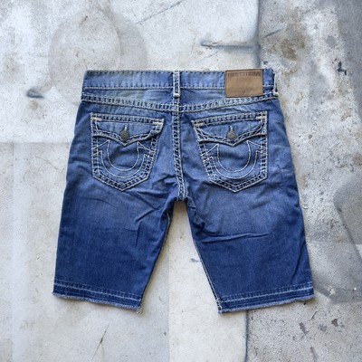 True Religion Ricky Relaxed Straight Cut Off Men Denim Shorts Size