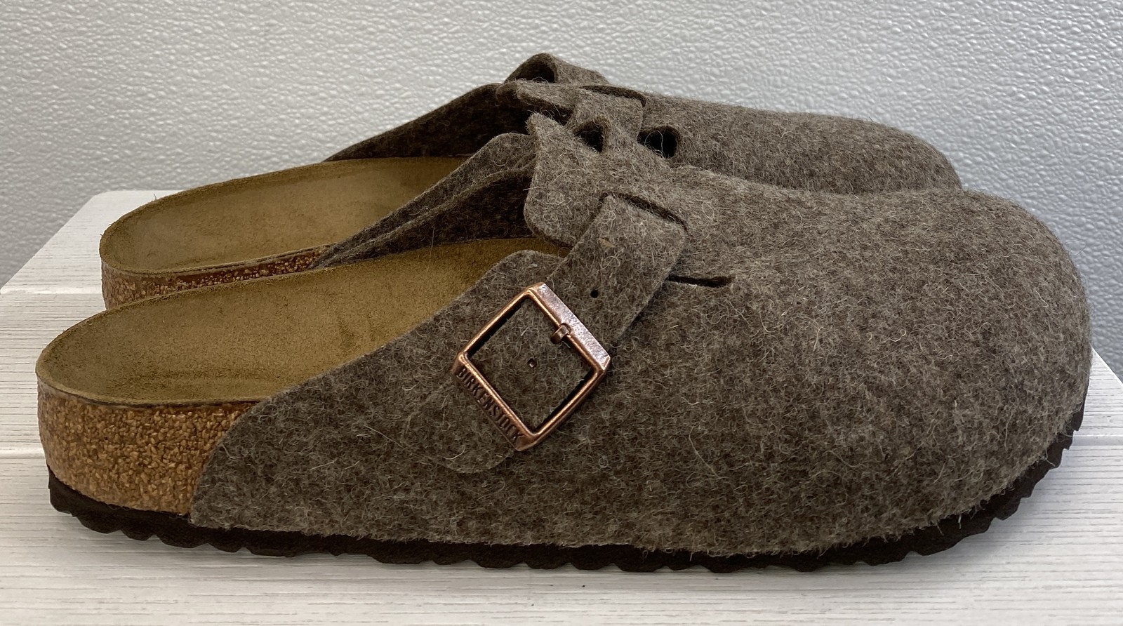 Birkenstock Boston Clogs Men's Size 13 Wool Felt Cocoa Casual Slip On Shoes