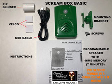 PIR Sensor Activated Programmable Speaker 16MB MEMORY 7 minutes USB CABLE LED