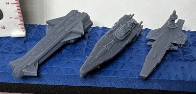 Fantasy spaceship ISV Fleet set 3D printed. 6 Ships.
