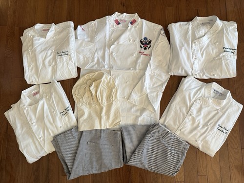 Pierre Chambrin White House Chef Uniform Lot Bragard France Jackets Pants Hat