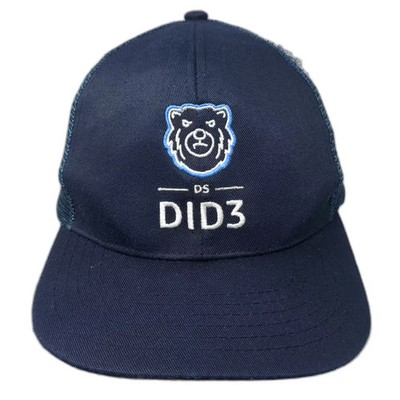 Eco Range Trucker Hat Blue White OS Embroidered Adjustable Mesh Back Snapback