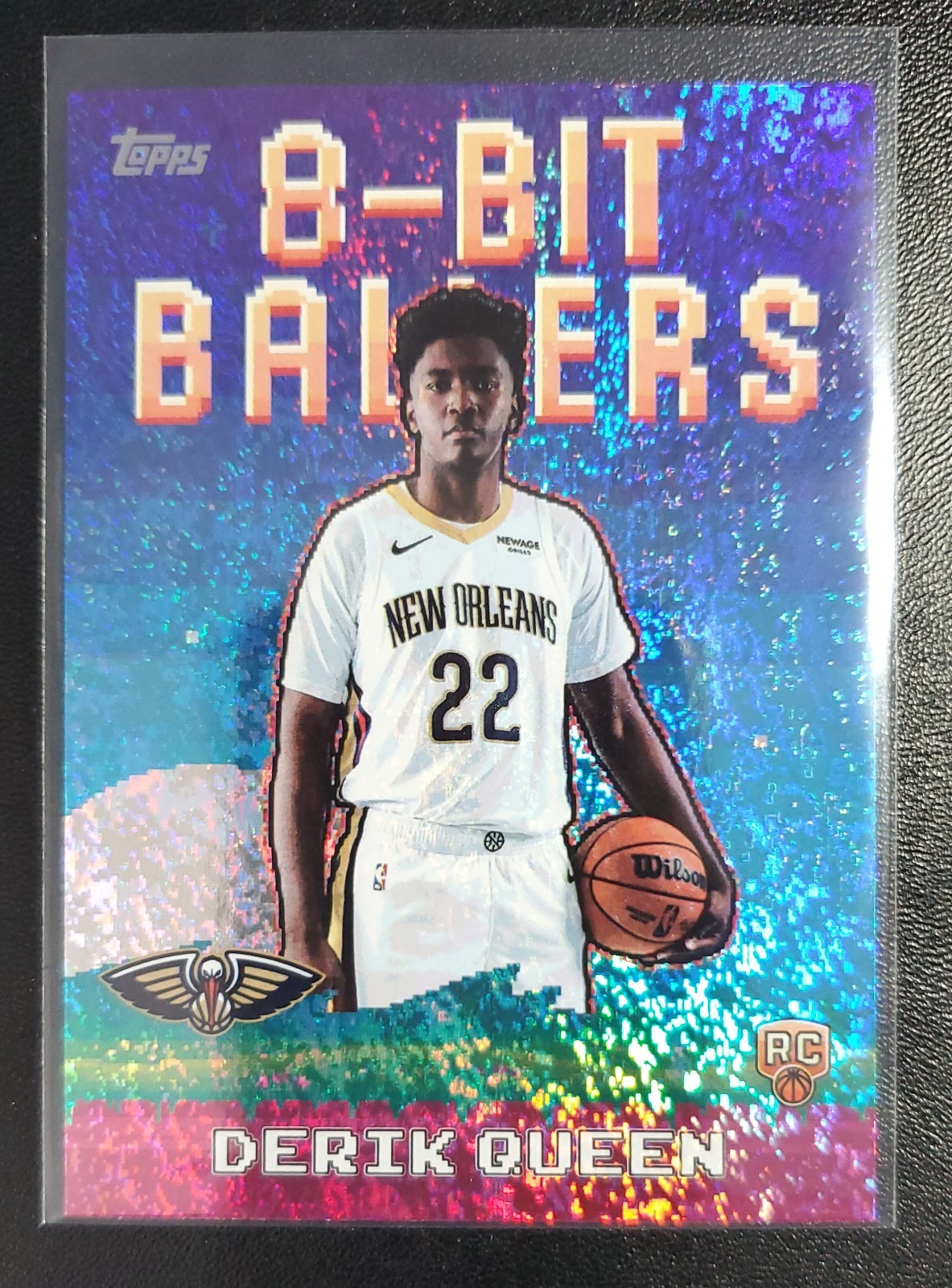 DERIK QUEEN 2025-26 Topps 8-Bit Ballers Holo Foil RC 8B-39 New Orleans PELICANS!