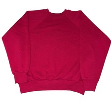 Vintage 80s Blank Raglan Sweatshirt Women's Medium Crewneck USA Made Tultex Pink