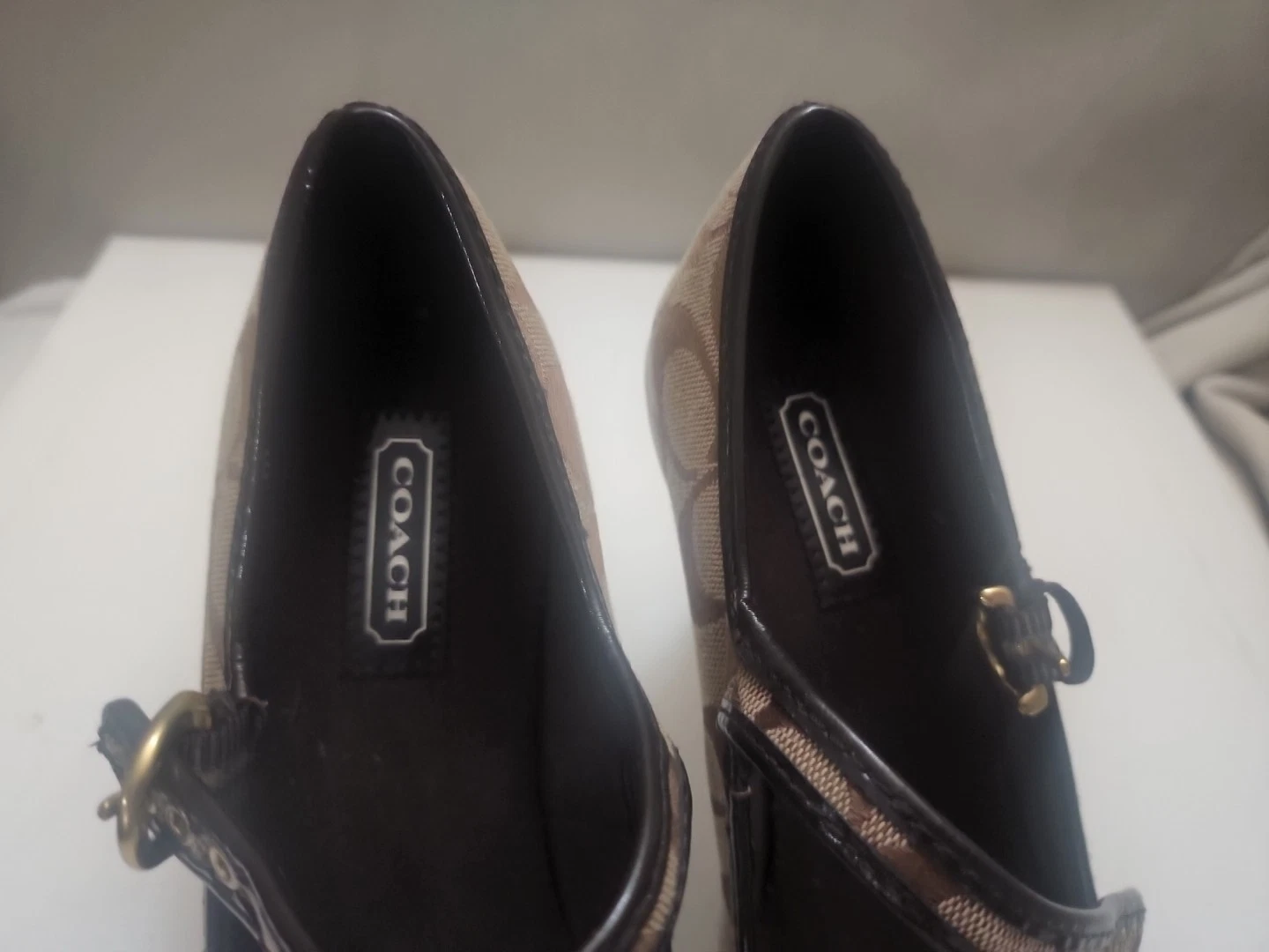 Scarpe eleganti COACH donna COACH zeppa marrone taglia 8B