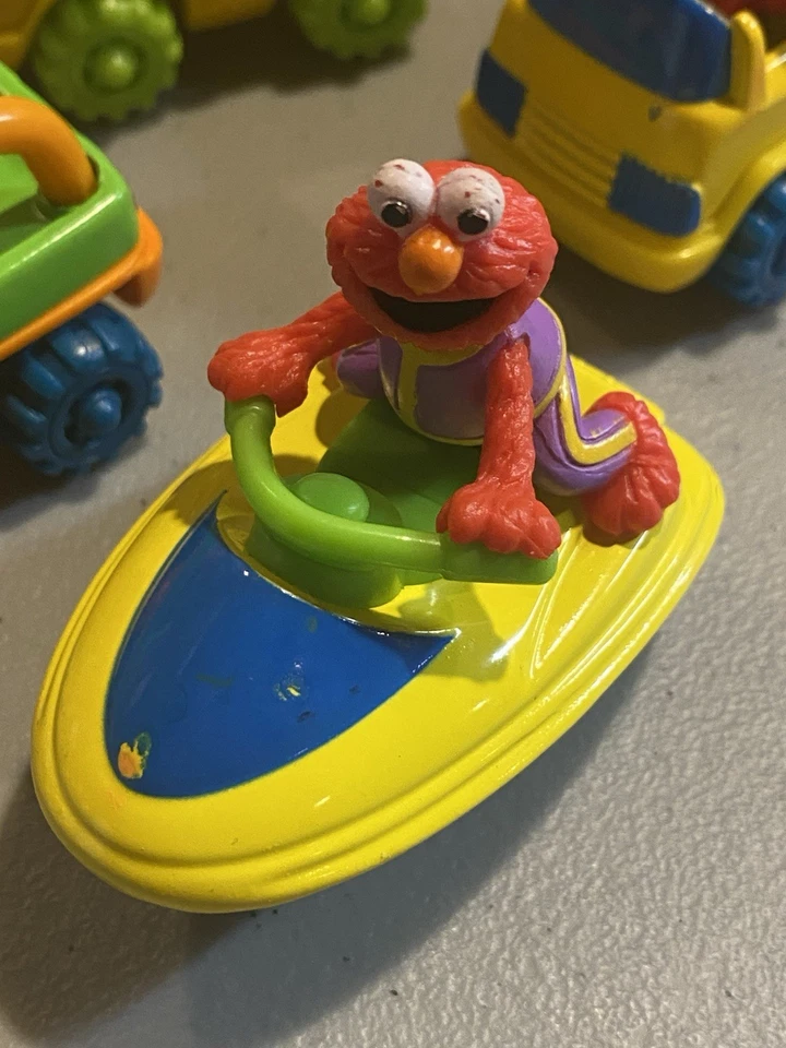 Vintage 4 Tyco Matchbox Sesame Muppet Diecast Car Jet Ski Elmo Fozzie Bear - Imagem 2 de 4