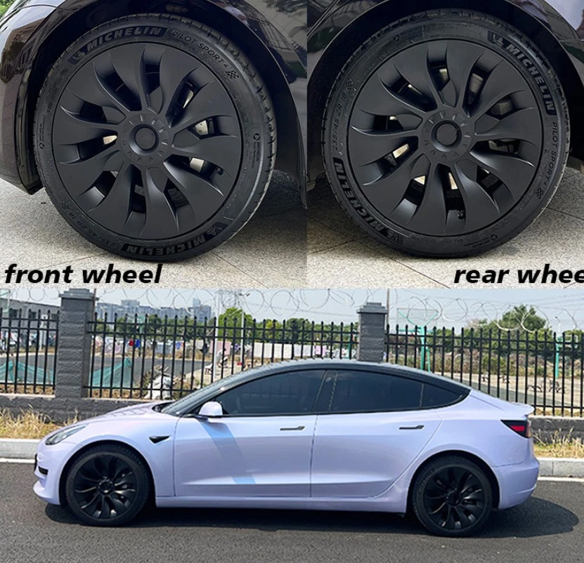 Hubcaps Wheel Cap Rim Wheel Cover 18"Inch For Tesla Model 3 Hubcap 4PCS - Image 3 of 4