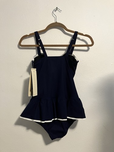 Profile by Gottex Belle Curve D-Cup Scoop Neck Tankini Black & White Size 6 NWT - Picture 4 of 7