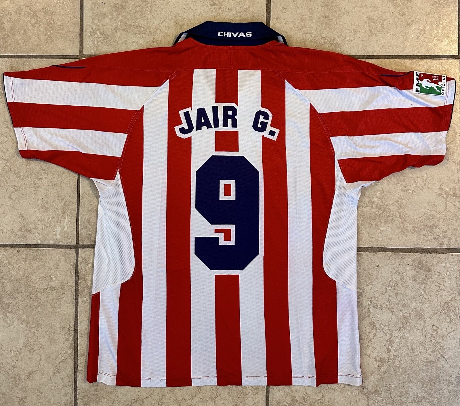 Chivas de Guadalajara jersey JVC Authentic Jair Garcia # 9 México Jersey Vintage