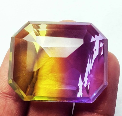 Transparent Brazilian Doublet Alexandrite Loose Gemstone 76.70 Ct Certified - Picture 6 of 8