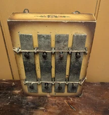 VTG J. C. Deagan 4 Note Plate Dinner Chime No. 412 Musical Note W Mallet USA