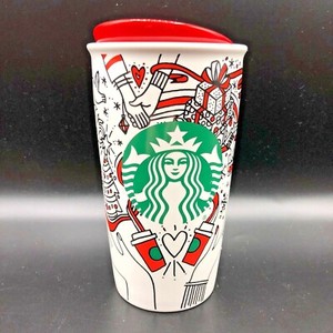 tumbler starbucks lid ceramic oz holiday travel