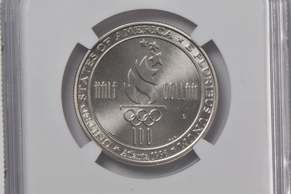 1996 S MS70 Olympics - Swimming Commemorative Half Dollar NGC Brown Label - Image 4 of 4