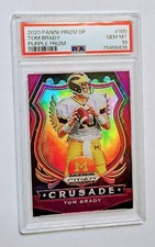 🔥🏈2020 Panini Draft Picks Purple PRIZM Tom Brady Crusade #100 RC PSA 10